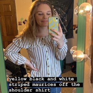 White off the shoulder shirt